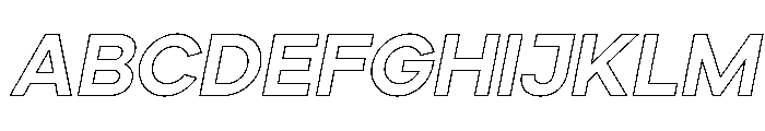 Ardela Edge X01 Black Outline Italic FONT