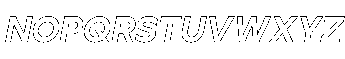 Ardela Edge X01 Black Outline Italic Font LOWERCASE