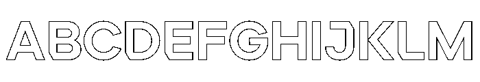 Ardela Edge X01 Black Outline Font UPPERCASE
