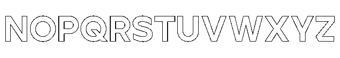 Ardela Edge X01 Black Outline Font UPPERCASE