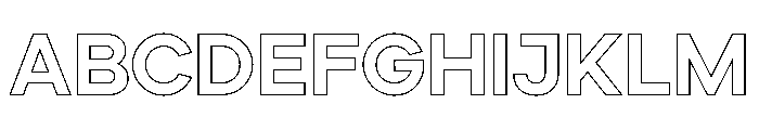 Ardela Edge X01 Black Outline FONT