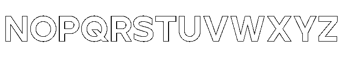 Ardela Edge X01 Black Outline Font LOWERCASE