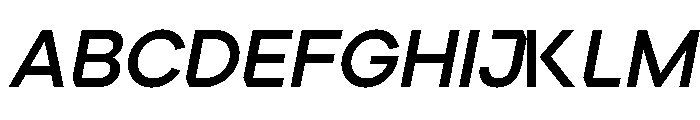 Ardela Edge X01 Bold Italic Font UPPERCASE