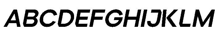 Ardela Edge X01 Extra Bold Italic Font UPPERCASE