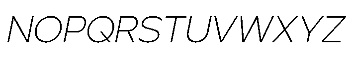 Ardela Edge X01 Extra Light Italic Font UPPERCASE