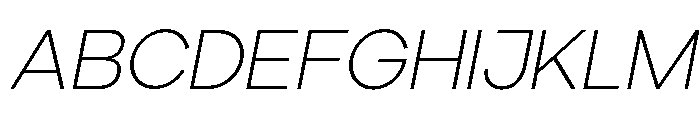 Ardela Edge X01 Extra Light Italic FONT