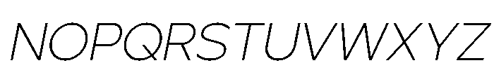 Ardela Edge X01 Extra Light Italic Font LOWERCASE