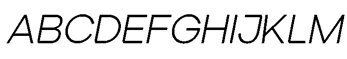 Ardela Edge X01 Light Italic Font UPPERCASE