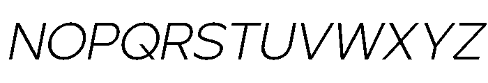 Ardela Edge X01 Light Italic Font UPPERCASE