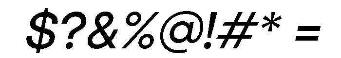 Ardela Edge X01 Semi Bold Italic Font OTHER CHARS