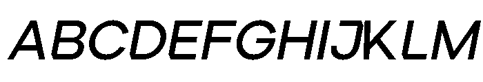 Ardela Edge X01 Semi Bold Italic Font UPPERCASE