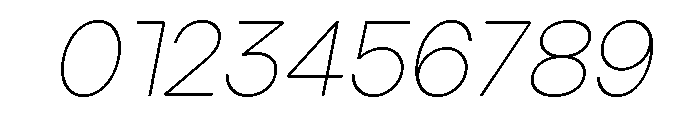 Ardela Edge X01 Thin Italic Font OTHER CHARS