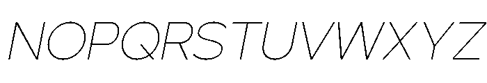 Ardela Edge X01 Thin Italic Font UPPERCASE