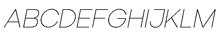 Ardela Edge X01 Thin Italic FONT