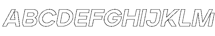 Ardela Edge X02 Black Outline Italic Font UPPERCASE