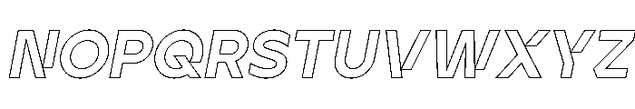 Ardela Edge X02 Black Outline Italic Font UPPERCASE