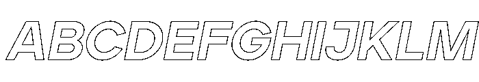 Ardela Edge X02 Black Outline Italic FONT