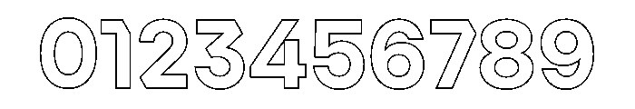 Ardela Edge X02 Black Outline Font OTHER CHARS