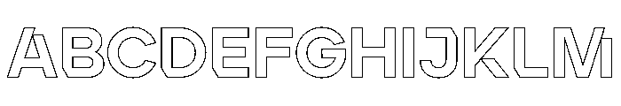 Ardela Edge X02 Black Outline Font UPPERCASE