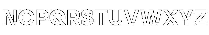 Ardela Edge X02 Black Outline Font UPPERCASE
