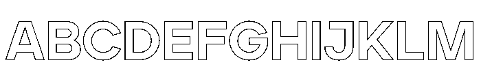 Ardela Edge X02 Black Outline FONT