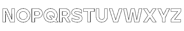 Ardela Edge X02 Black Outline Font LOWERCASE