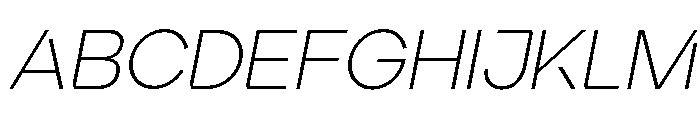Ardela Edge X02 Extra Light Italic Font UPPERCASE
