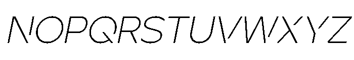 Ardela Edge X02 Extra Light Italic Font UPPERCASE