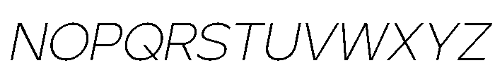 Ardela Edge X02 Extra Light Italic Font LOWERCASE