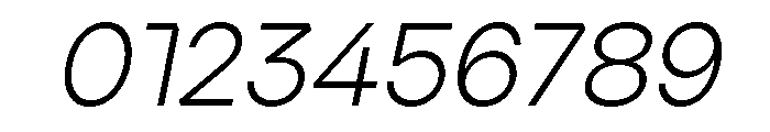 Ardela Edge X02 Light Italic Font OTHER CHARS