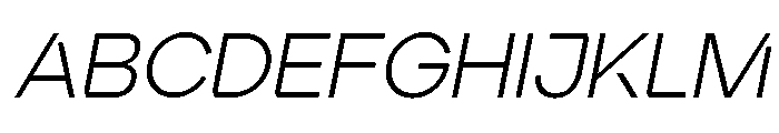 Ardela Edge X02 Light Italic Font UPPERCASE