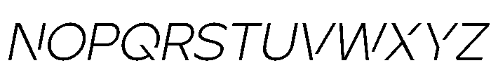 Ardela Edge X02 Light Italic Font UPPERCASE