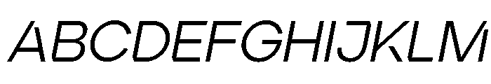 Ardela Edge X02 Regular Italic Font UPPERCASE