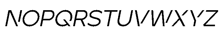 Ardela Edge X02 Regular Italic Font UPPERCASE