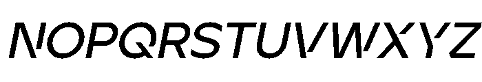 Ardela Edge X02 Semi Bold Italic Font UPPERCASE