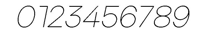 Ardela Edge X02 Thin Italic Font OTHER CHARS