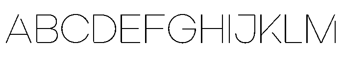 Ardela Edge X02 Thin Font UPPERCASE