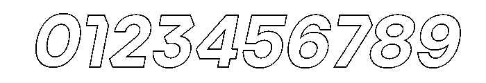Ardela Edge X03 Black Outline Italic Font OTHER CHARS