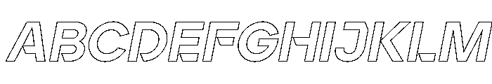 Ardela Edge X03 Black Outline Italic Font UPPERCASE