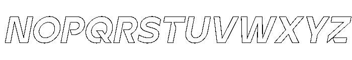 Ardela Edge X03 Black Outline Italic Font UPPERCASE