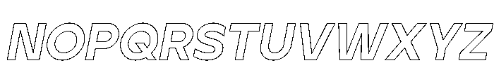Ardela Edge X03 Black Outline Italic Font LOWERCASE