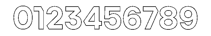 Ardela Edge X03 Black Outline Font OTHER CHARS