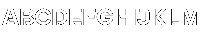 Ardela Edge X03 Black Outline Font UPPERCASE