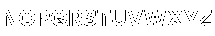 Ardela Edge X03 Black Outline Font UPPERCASE