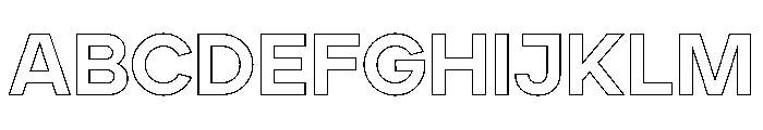 Ardela Edge X03 Black Outline FONT