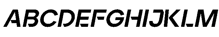 Ardela Edge X03 Extra Bold Italic Font UPPERCASE
