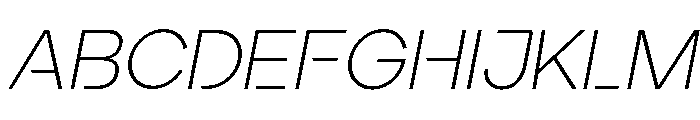 Ardela Edge X03 Extra Light Italic Font UPPERCASE