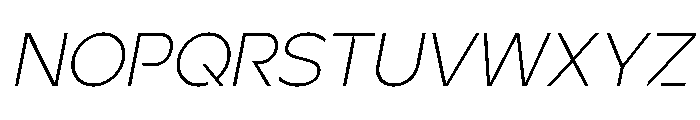 Ardela Edge X03 Extra Light Italic Font UPPERCASE
