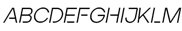 Ardela Edge X03 Light Italic Font UPPERCASE
