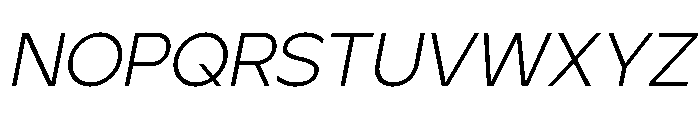 Ardela Edge X03 Light Italic Font LOWERCASE